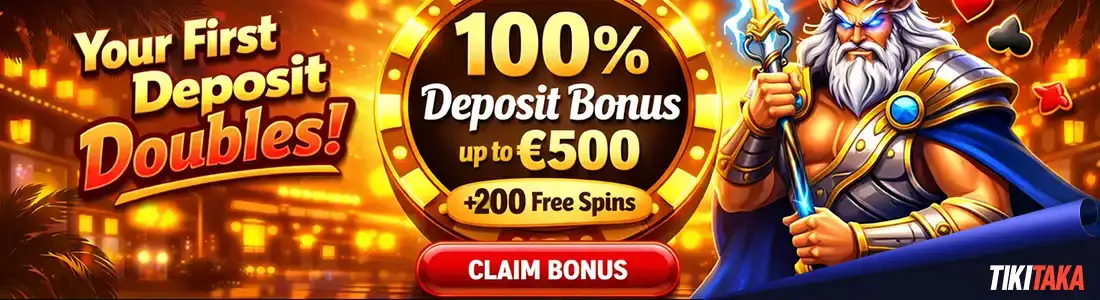Tikitaka Casino welcome bonus 100% up to €500 free spins